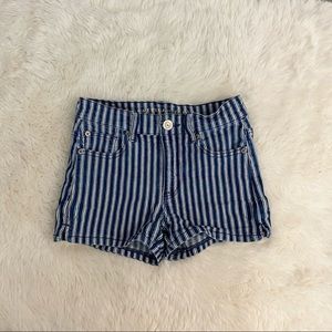 AMERICAN EAGLE striped jean shorts